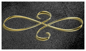 DNSEMP-C-601-GD-SH-BK Gold Scroll Shimmer Black